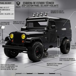 Servicio de animación 3D y 4D de vehículos por Pipa Social Media - Render de Jeep Restomod negro