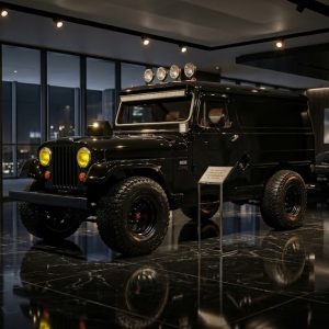 Servicio de animación 3D y 4D de vehículos por Pipa Social Media - Render de Jeep Restomod negro