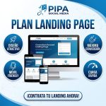 Mockup de diseño web para el Plan Landing Page de Pipa Social Media, mostrando una página de aterrizaje optimizada para computadora y celular con alta conversión y carga rápida.