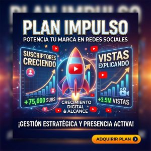 Plan Impulso para gestión de redes sociales en Instagram, TikTok, Facebook y YouTube por Pipa Social Media.