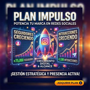 Plan Impulso para gestión de redes sociales en Instagram, TikTok, Facebook y YouTube por Pipa Social Media.