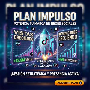 Plan Impulso para gestión de redes sociales en Instagram, TikTok, Facebook y YouTube por Pipa Social Media.
