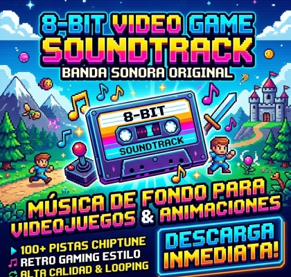 Pista Musical 8-Bit “First Light on the Peak” | Chiptune Loop para Videojuegos y Animación