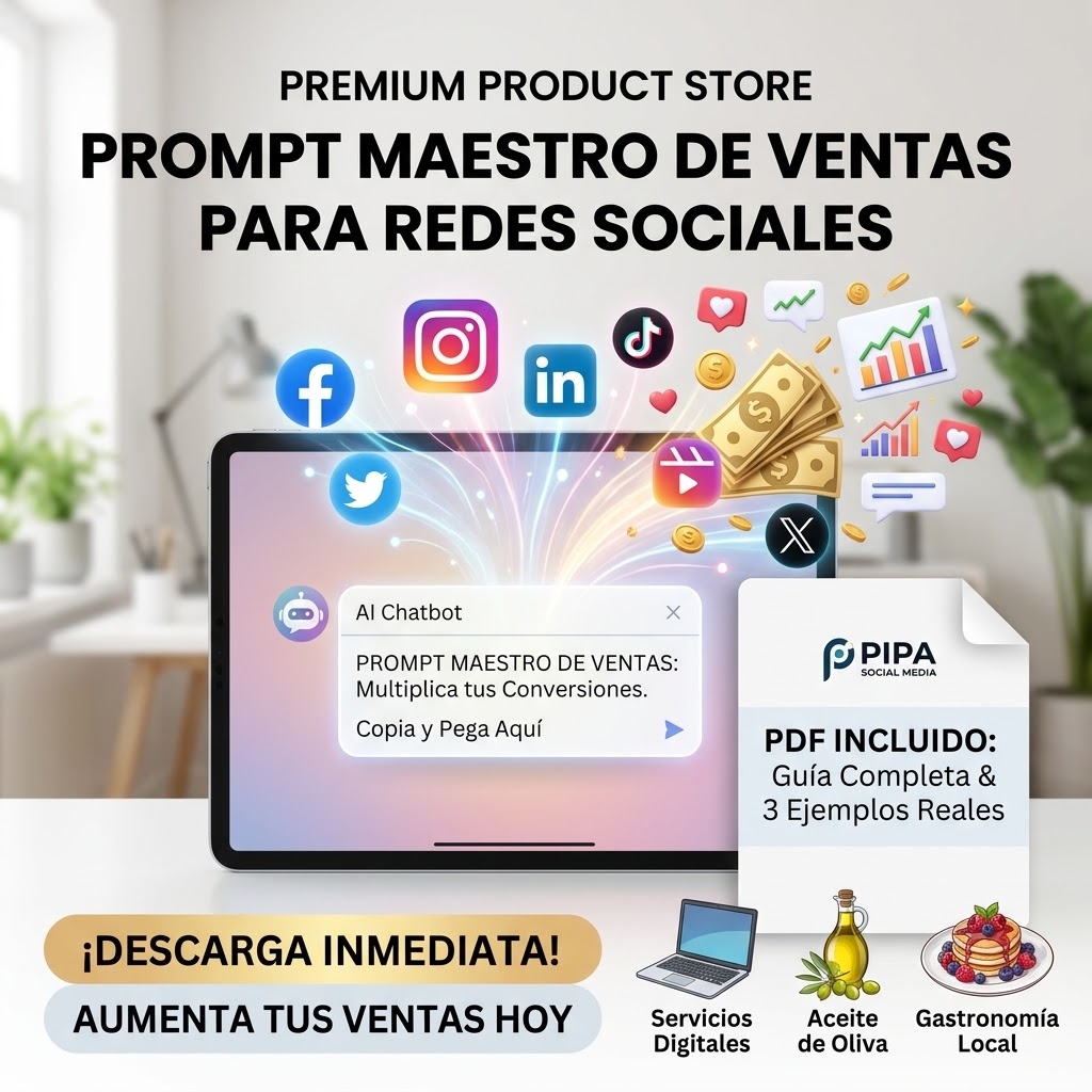 Prompt Maestro de Ventas para Redes Sociales