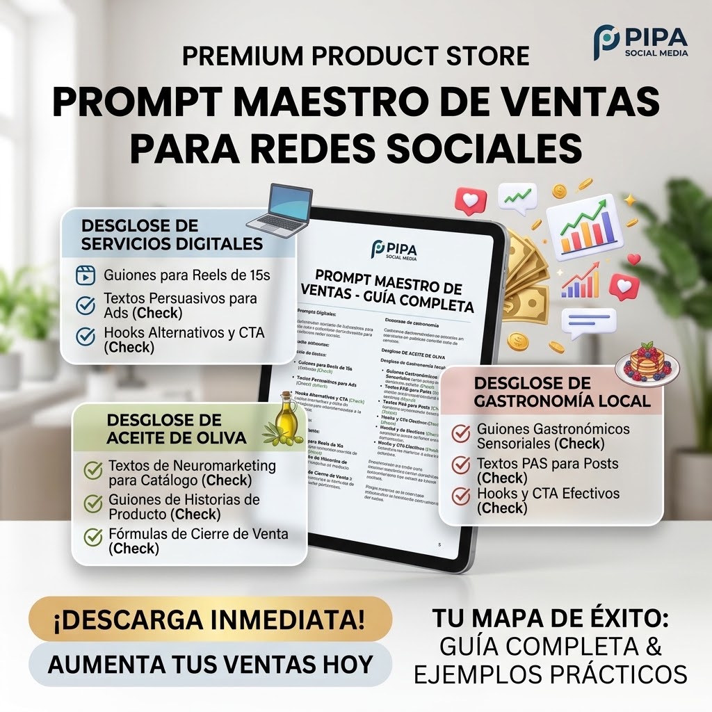 Prompt Maestro de Ventas para Redes Sociales