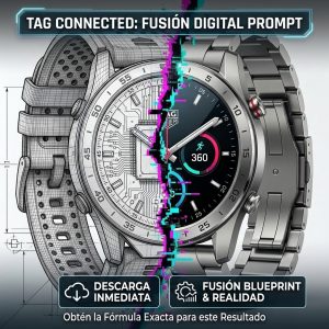 Prompt IA BI 3D Turbo: Fusión de plano técnico blueprint y render 3D hiperrealista con efecto glitch. Producto digital con descarga inmediata.