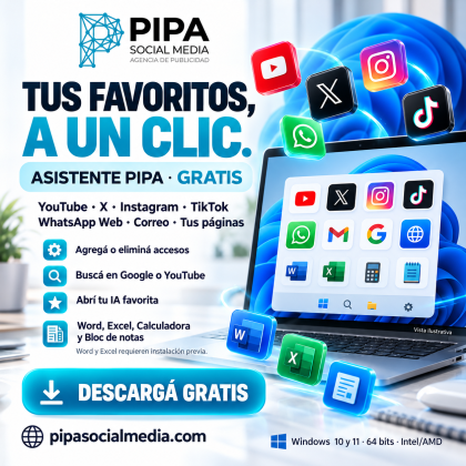 Asistente Pipa: asistente de escritorio gratis para Windows